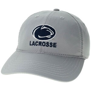 cool fit gray hat with stitched Penn State Athletic Logo and Lacrosse
